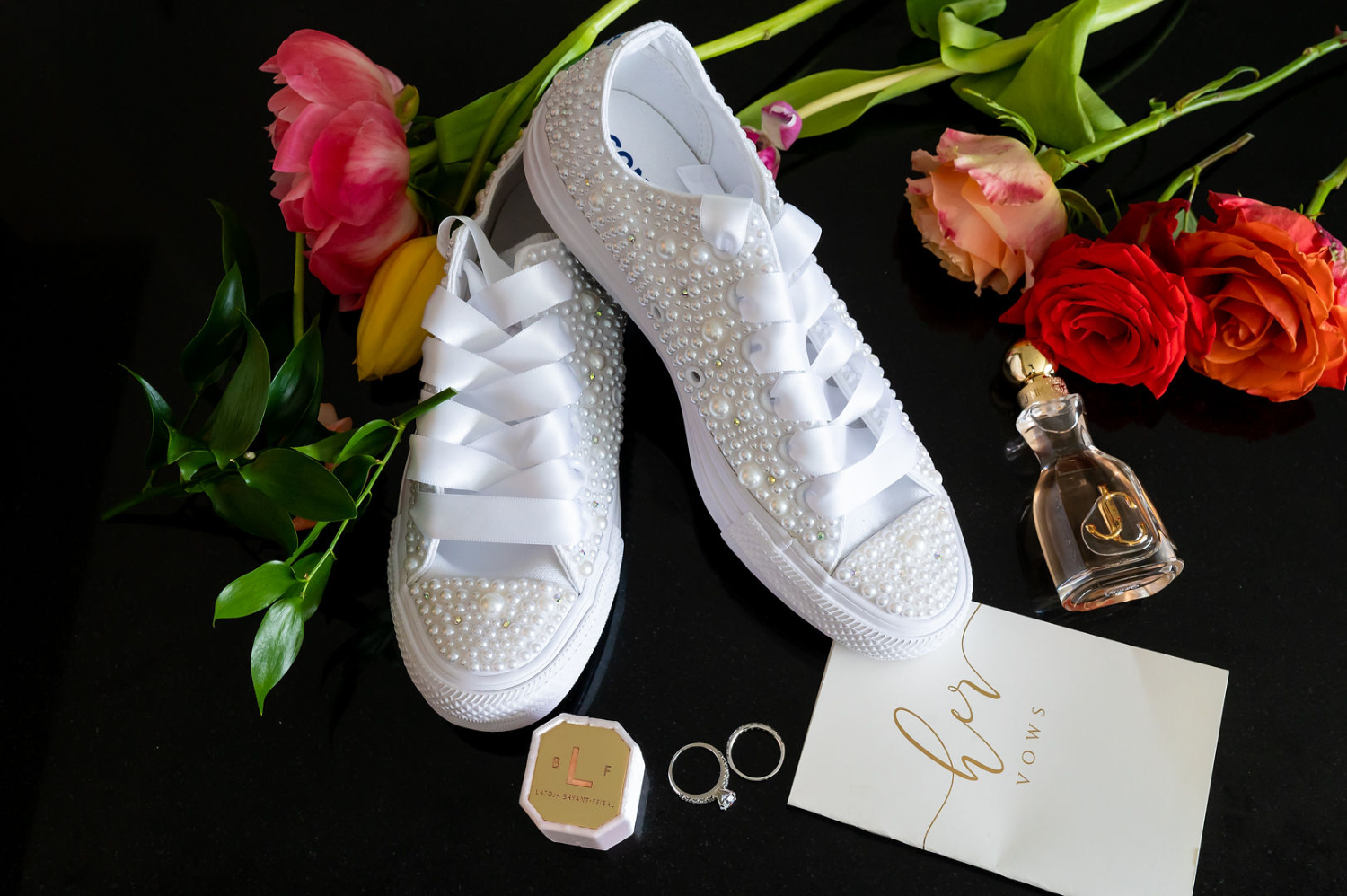 white sneakers and vow book
