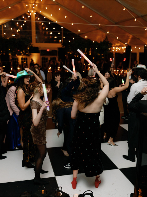 dancing on the dance floor at Virginia wedding