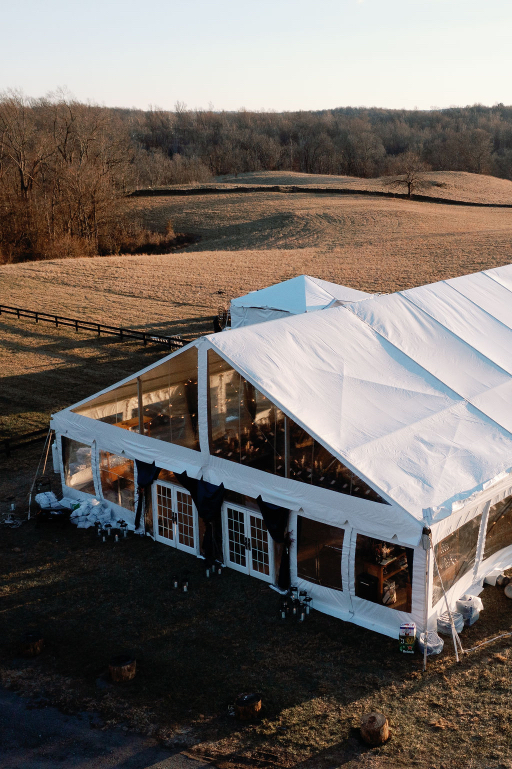 Ariel view of the reception space